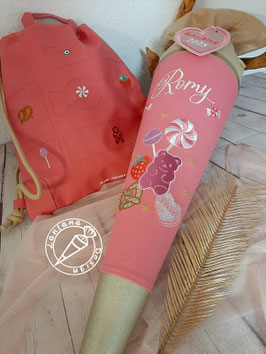Schultüte Süßigkeiten, lachspink