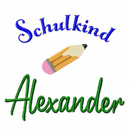 Schulkind, Motiv Stift