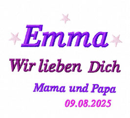 Wir lieben Dich, Motiv Sterne