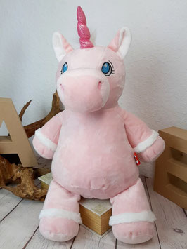 Kuscheltier mit Name EINHORN rosa