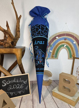 Schultüte gefährlicher Panther blau, 3