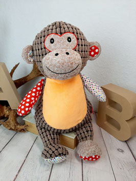 Kuscheltier mit Name AFFE Patchwork