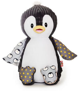 Kuscheltier mit Name Pinguin Patchwork