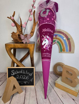 Schultüte Einhorn mit Sternen 11, beere