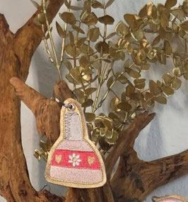 Schultüten-Anhänger Nagellack gold