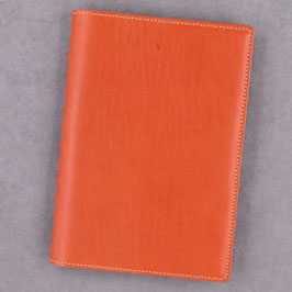 Ledereinband Orange für A5