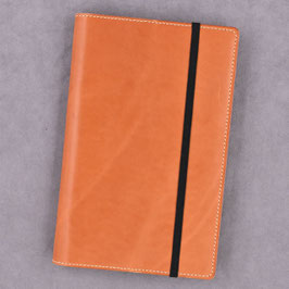 Lederhülle aus sonnengebräuntem Naturleder für Moleskine® Large