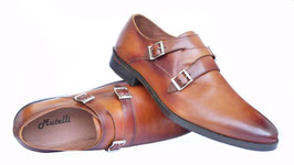 Herren Monkstraps in Cognac