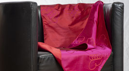 Seidenschal Jacquard Falter gross - Pink-Rot