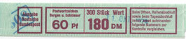 Bund 1028    60 Pf   Banderole  der 300er Rolle  Type  VI