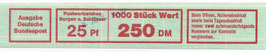Bund 0996  25 Pf   Banderole  von    2000er Rolle  Type VI