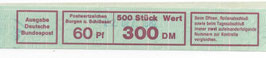 Bund 1028    60 Pf   Banderole  der 500er Rolle  Type  VI