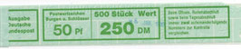 Bund 1038    50 Pf   Banderole  der 500er Rolle  Type VI
