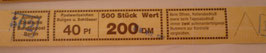 Berlin 0614 - Banderole   40 Pf Burgen und Schlösser   vo denr 500er Rolle