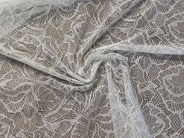Blusenstoff elastische Spitze kaltweiß B00055