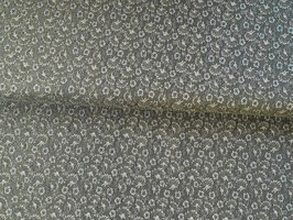 Trachtenjacquard grün grau Streublumen J10299