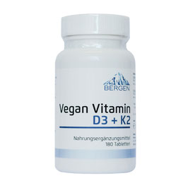 Bergen Vegan Vitamin D3 + K2 - einfach und bequem alles in einem!