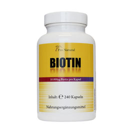 Pro Natural Biotin - 10.000µg (mcg) pro Kapsel