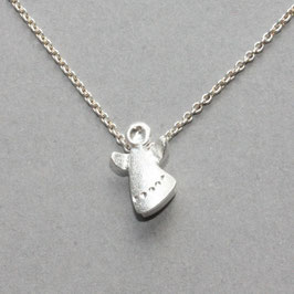Schutzengel mini mit Pünktchen, Silber mit 42cm Kette
