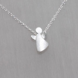 Schutzengel Kette mini schlicht, Silber mit 42cm Kette