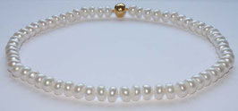 Perlenkette große, ovale Boutonperlen,12x7 mm,