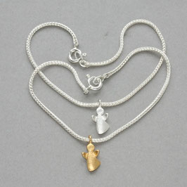Schutzengel-Armband, mini schlicht goldplattiert