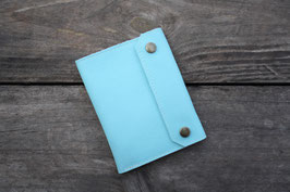 Portefeuille Alastor cuir bleu topaze N°1