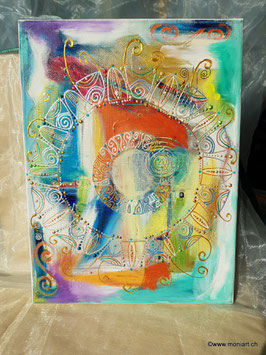 Original Kunst Acryl Leinwand auf Keilrahmen. B