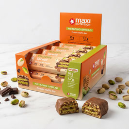 MaxiNutrition Protein Waffle Bar, 12 x 39 g Riegel, Pistachio Spread