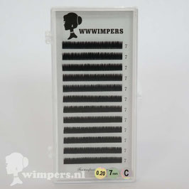 WWWIMPERS C-krul Single lengte  Wimperextensions