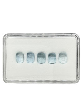 Aquamarin Kissen cab. 8x6 mm