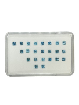 Aquamarin Carré fac. 2,5 mm