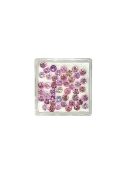 Saphir rosa rund fac. ø 3,2 mm
