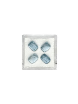 Aquamarin Kissen cab. 8x6 mm