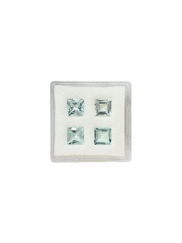 Aquamarin Carré fac. 6 mm