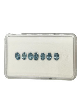 Aquamarin oval fac. 6x4 mm