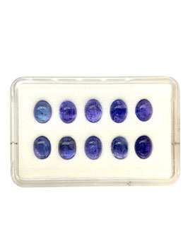 Tansanit oval cab. 8x6 mm