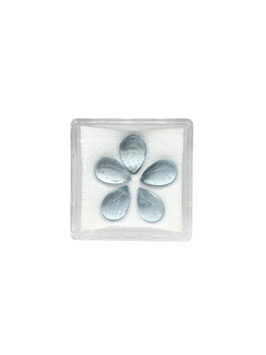 Aquamarin Tropfen cab. 9x6 mm
