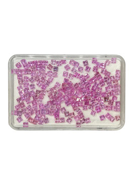 Saphir rosa Carré fac. 2,5 mm