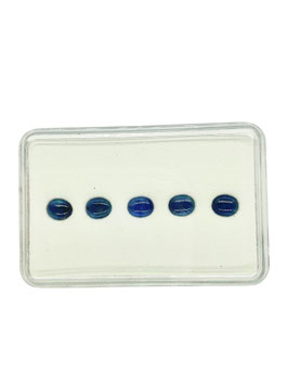 Saphir blau oval cab. 6x5 mm