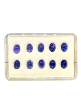 Tansanit oval cab. 7x5 mm