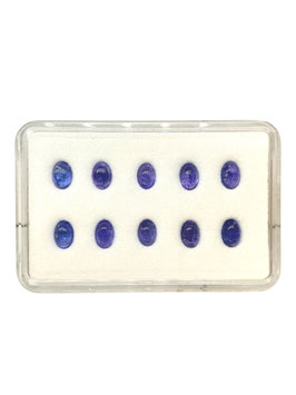 Tansanit oval cab. 6x4 mm
