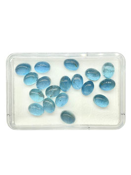 Aquamarin oval cab. 8x6 mm