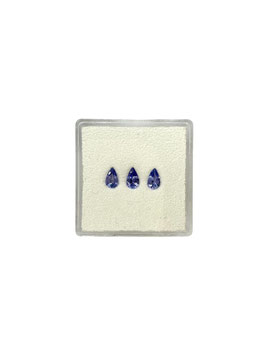 Tansanit Tropfen fac. 5x3 mm