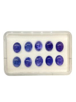 Tansanit oval cab. 9x7 mm