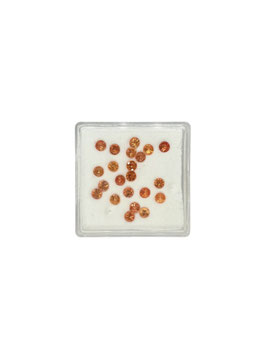 Saphir orange (beh.) rund fac. ø 2,5 mm