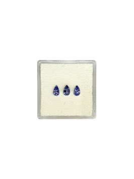 Tansanit Tropfen fac. 5x3 mm