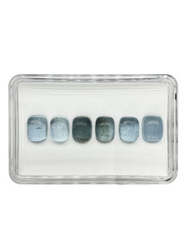 Aquamarin Kissen cab. 9x7 mm