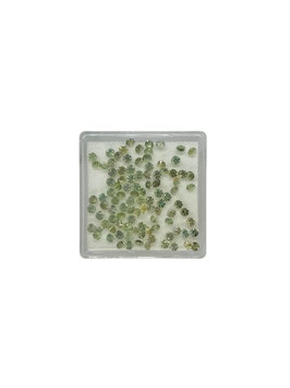 Saphir grün (beh.) rund fac. ø 2 mm