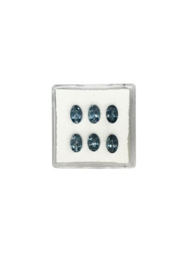 Aquamarin oval fac. 6x4 mm